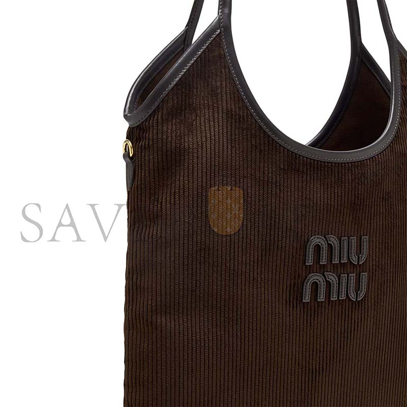 MIU MIU IVY CORDUROY SHOPPING BAG 5BG231 (40*35cm)